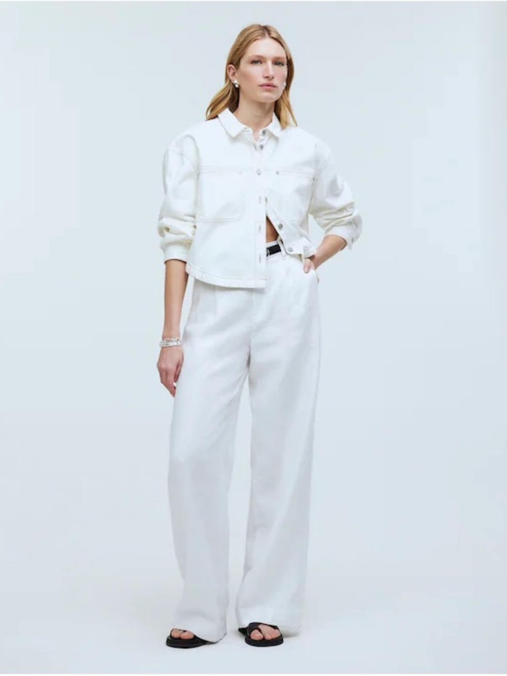 Madewell Harlow Wide Leg Linen Pant